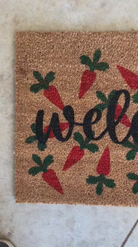 Easter Welcome Doormat | Carrot Door Mat | Welcome Mat | Easter Doormat | Housewarming Gift | Spring Doormat | Door Mat | Easter Decor